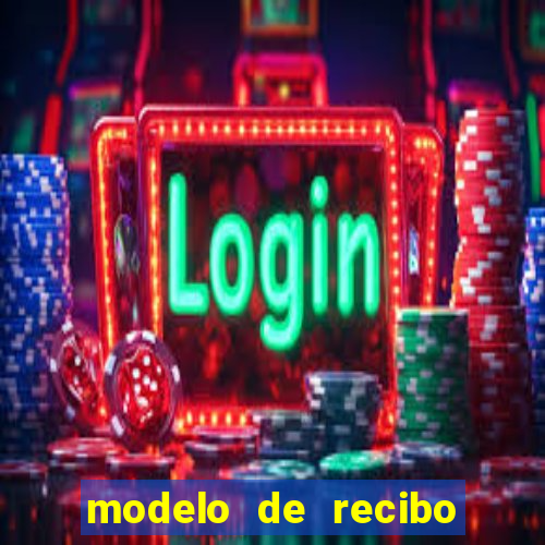 modelo de recibo de pagamento word