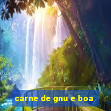 carne de gnu e boa